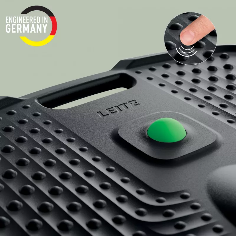 Leitz Ergo Active ergonominen väsymystä vähentävä matto, suorakaide, musta, polyuretaani, Bubble, Kiina, 605 x 681 mm