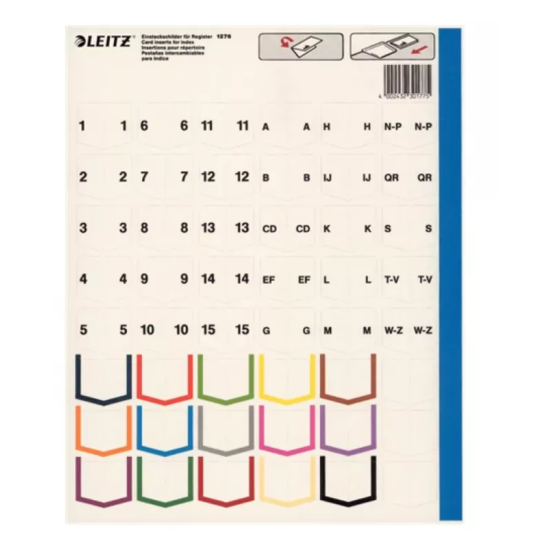 Leitz 12760000 blanko-välilehti muovi, harmaa