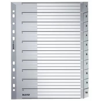 Leitz 12800000 numeerinen välilehti pahvi harmaa