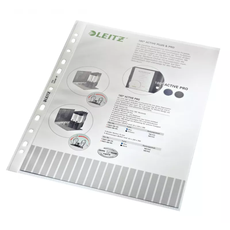 Leitz korkealaatuinen kirkastasku, 210 x 297 mm (A4), läpinäkyvä, polypropeeni (PP), pysty, ylhäältä avoin, 230 mm