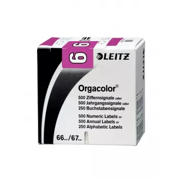 Leitz Orgacolor itseliimautuva tarra pyöristetty suorakaide violetti