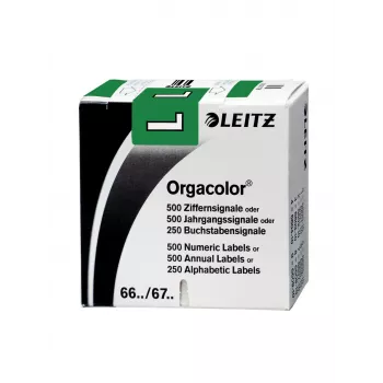 Leitz Orgacolor itseliimautuva tarra, pyöristetty suorakaide, vihreä