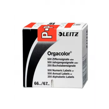 Leitz Orgacolor itseliimautuva tarra, pyöristetty suorakaide, punainen