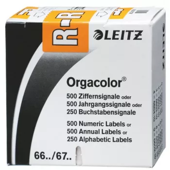 Leitz Orgacolor itseliimautuva tarra, pyöristetty suorakaide, oranssi