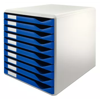 Leitz lomakesarja, 10 laatikkoa, muovi, sininen, harmaa, 285 mm, 355 mm, 290 mm