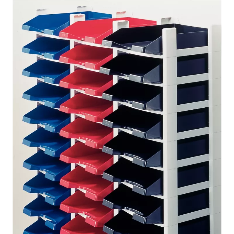 Leitz kirjealusta Rack Plus 3 lokeroa, muovi, musta, A4, A4, 3 laatikkoa, kirje