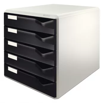 Leitz Post-sarja, 5 laatikkoa, muovi, musta, harmaa, 3,65 kg, 285 x 355 x 290 mm