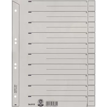 Leitz 60970085 erotusliuskat kartonki harmaa 1 kpl