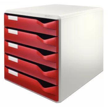 Leitz 52800028 asiakirjalaatikko polystyreeni bordeaux, harmaa