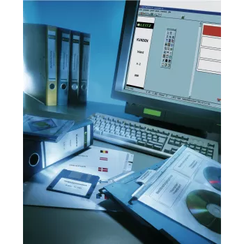 Leitz selkätarrat, PC-tulostettava, LAF 180°, 50 mm, 175 kpl, harmaa, kansio, 25 arkkia, kartonki, 130 g/m², 3,1 cm