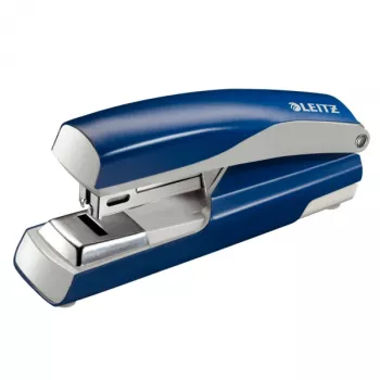 Leitz nitoja 5505 NeXXt, 30 arkkia, litteä niittaus, metalli, 30 arkkia, sininen, harmaa, litteä niittaus, 26/6, metalli, muovi, 80 g/m²