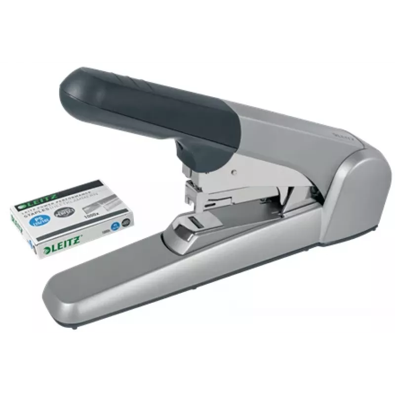 Leitz Heavy Duty flat Clinch -nitoja, 60 arkkia, harmaa, vaaleanharmaa, standard-clinch, 25/10, 6 cm, 110 niittiä