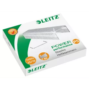 Leitz niitit Power Performance P5 25/10 laatikko 1000 kpl, niittipakkaus, 25/10, 1 cm, 1000 niittiä, 60 sivua, 25/10