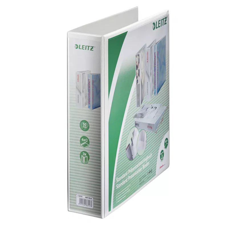 Leitz 42870001 rengaskansio A4 valkoinen