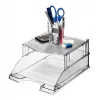 Leitz Briefablage Erhöhung Plus Universal, muovi, harmaa, läpinäkyvä, 254 mm, 265 mm, 70 mm, 200 g