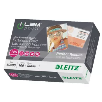 Leitz iLAM Glossy 60 x 90 mm laminointikalvot, 125 mikronia, 100 kpl pakkaus