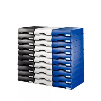 Leitz Briefablage -laatikko Plus, muovi, harmaa, A4, 234 x 325 x 53 mm, 255 mm, 376 mm