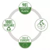 Leitz Recycle A4 -tasku, 210 x 297 mm (A4), läpinäkyvä, polypropeeni (PP), pysty, 0,1 mm, 230 mm