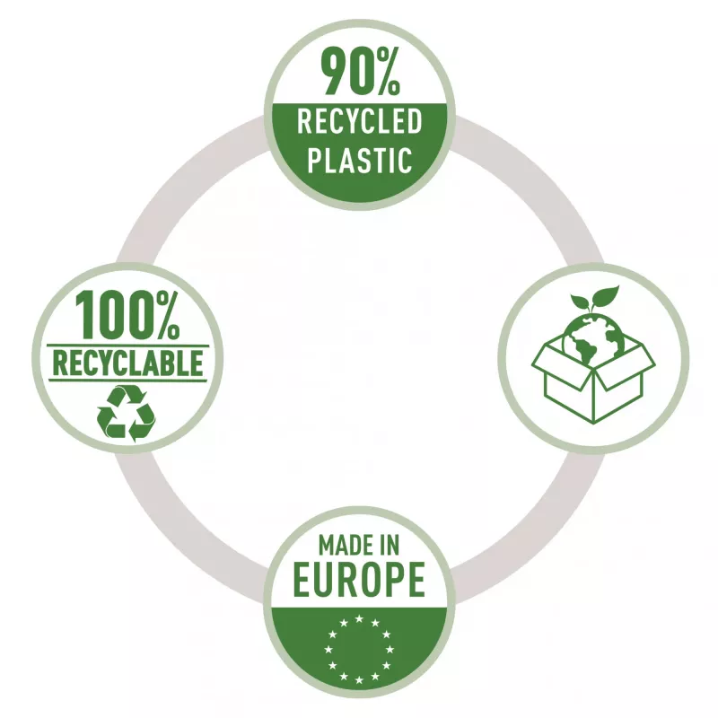 Leitz Recycle A4 -tasku, 210 x 297 mm (A4), läpinäkyvä, polypropeeni (PP), pysty, 0,1 mm, 230 mm