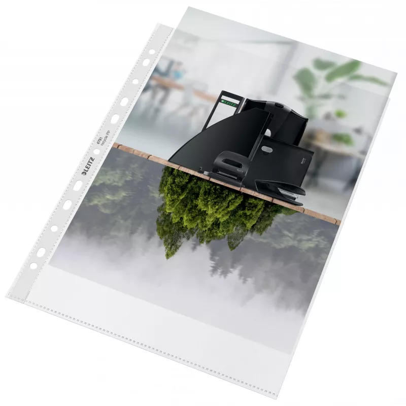 Leitz Recycle A4 -tasku, 210 x 297 mm (A4), läpinäkyvä, polypropeeni (PP), pysty, 0,1 mm, 230 mm