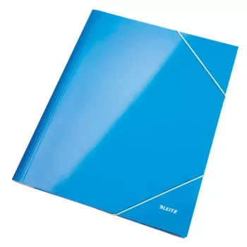 Leitz WOW 3-läppäkansio Card/POB A4, A4, polypropeeni (PP), sininen, 250 arkkia, 80 g/m², paperi