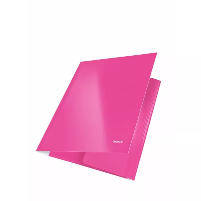 Leitz WOW 3-läppäkansio Card/POB A4, A4, polypropeeni (PP), pinkki, 250 arkkia, 80 g/m², paperi