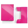 Leitz WOW 3-läppäkansio Card/POB A4, A4, polypropeeni (PP), pinkki, 250 arkkia, 80 g/m², paperi