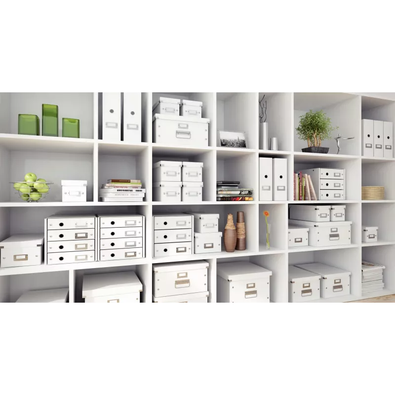 Leitz Click & Store WOW DVD-säilytyslaatikko, valkoinen, kartonki, 206 mm, 325 mm, 147 mm, 570 g