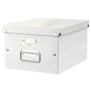 Leitz Click & Store WOW keskikokoinen säilytyslaatikko, valkoinen, kartonki, 16,7 L, 265 x 335 x 188 mm, 900 g, 1 kpl