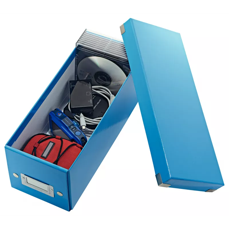 Leitz Click & Store WOW CD-säilytyslaatikko, sininen, kartonki, 143 mm, 352 mm, 136 mm, 440 g