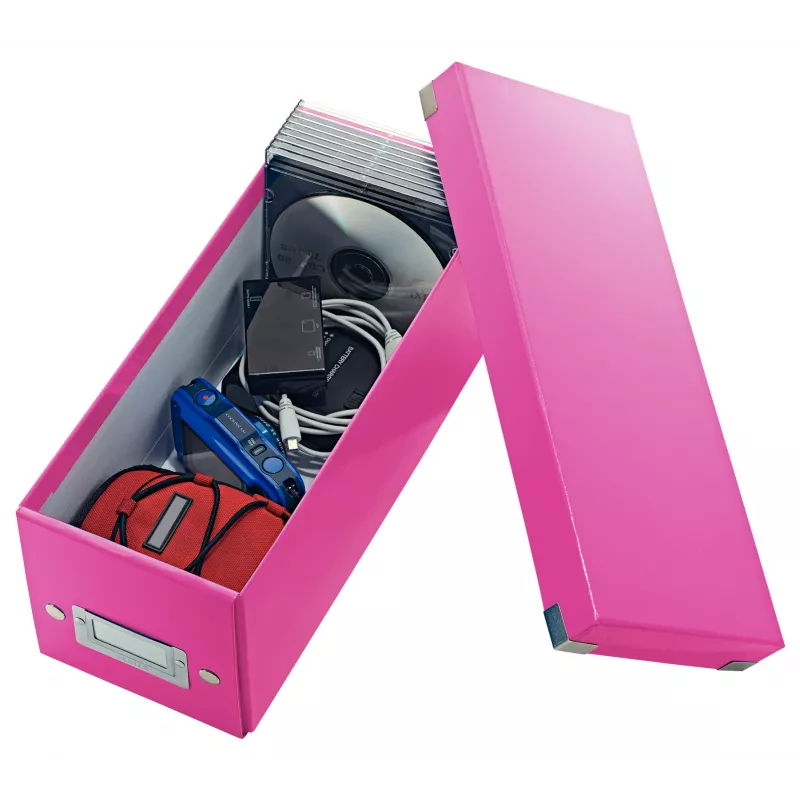 Leitz Click & Store WOW CD-säilytyslaatikko, pinkki, kartonki, 143 mm, 352 mm, 136 mm, 440 g