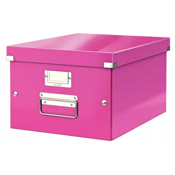 Leitz Click & Store WOW keskikokoinen säilytyslaatikko, pinkki, kartonki, 16,7 L, 281 mm, 200 mm, 265 x 335 x 188 mm