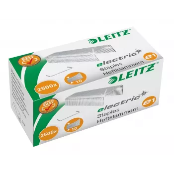 Leitz niitit No10 E1 sähköinen laatikko 2500, niittipakkaus, 4 mm, 2500 niittiä, nidonta, E1, sinkitty teräs