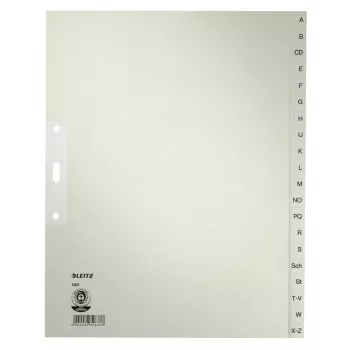 Leitz 12010085 aakkosellinen välilehti paperi harmaa