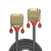 Lindy 3 m DVI-D Dual Link -kaapeli, Gold Line, 3 m, DVI-D, DVI-D, uros, uros, harmaa