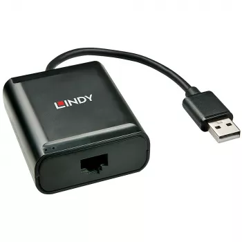 Lindy 60 m 4 portin USB 2.0 Cat.6 -jatko, USB 2.0, RJ-45, USB 2.0, musta, metalli, 52 mm, 60 mm