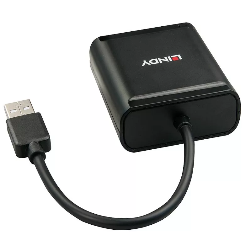 Lindy 60 m 4 portin USB 2.0 Cat.6 -jatko, USB 2.0, RJ-45, USB 2.0, musta, metalli, 52 mm, 60 mm