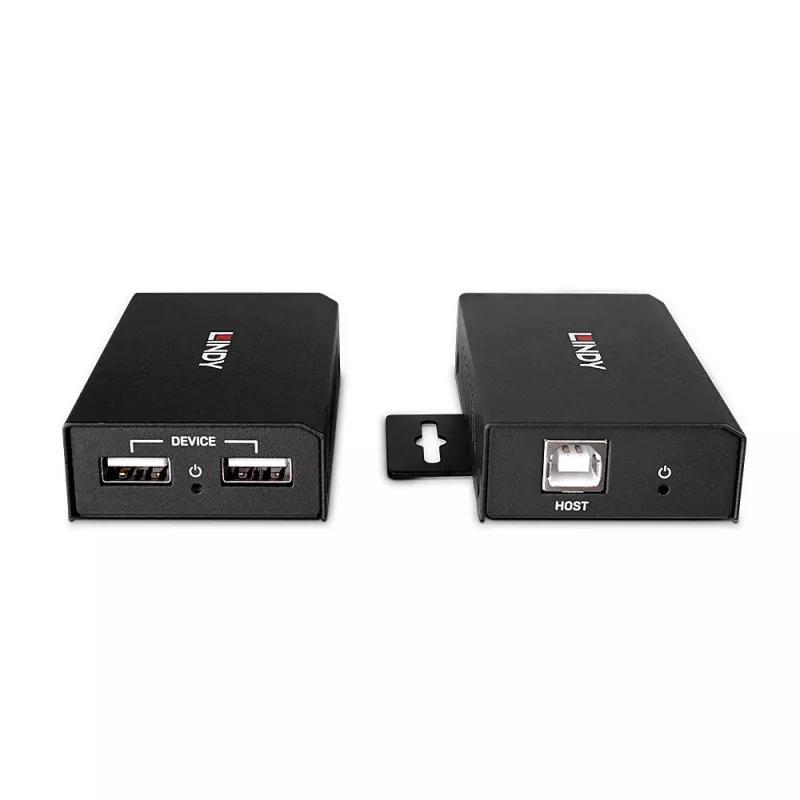Lindy 100 m 2 portin USB 2.0 Cat.6 -jatko, AV-lähetin ja -vastaanotin, 100 m, langallinen, musta
