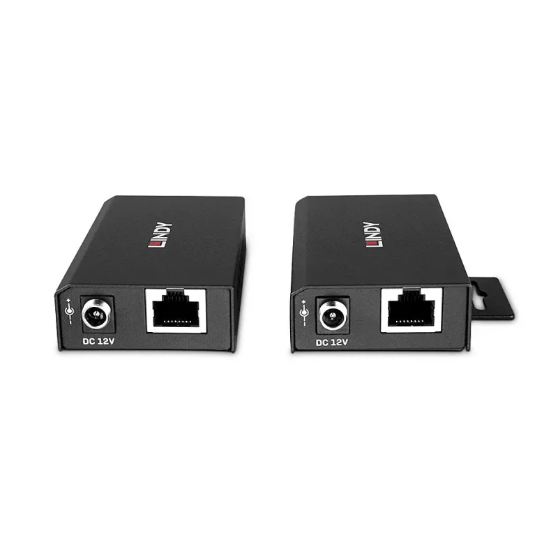 Lindy 100 m 2 portin USB 2.0 Cat.6 -jatko, AV-lähetin ja -vastaanotin, 100 m, langallinen, musta