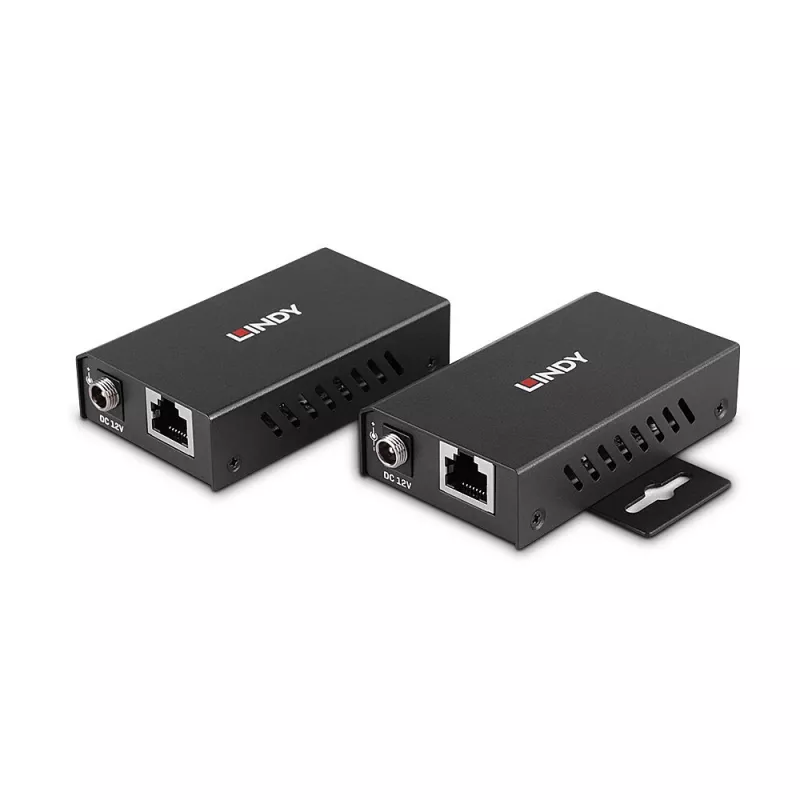 Lindy 100 m 2 portin USB 2.0 Cat.6 -jatko, AV-lähetin ja -vastaanotin, 100 m, langallinen, musta