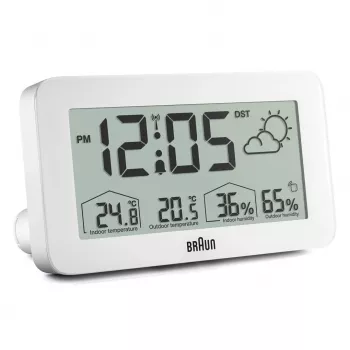Braun BC13WP-DCF herätyskello digitaalinen herätyskello valkoinen