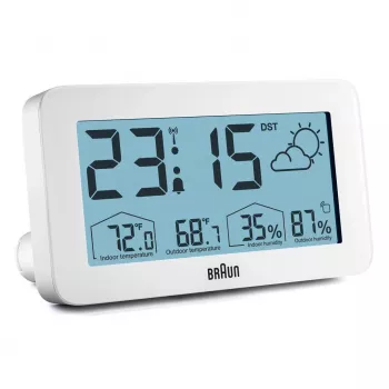 Braun BC13WP-DCF herätyskello digitaalinen herätyskello valkoinen