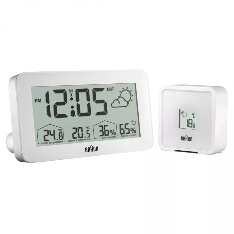 Braun BC13WP-DCF herätyskello digitaalinen herätyskello valkoinen