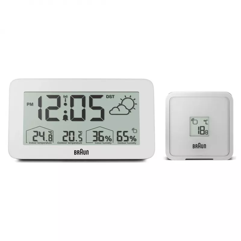 Braun BC13WP-DCF herätyskello digitaalinen herätyskello valkoinen