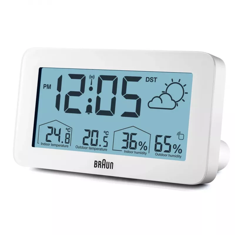 Braun BC13WP-DCF herätyskello digitaalinen herätyskello valkoinen