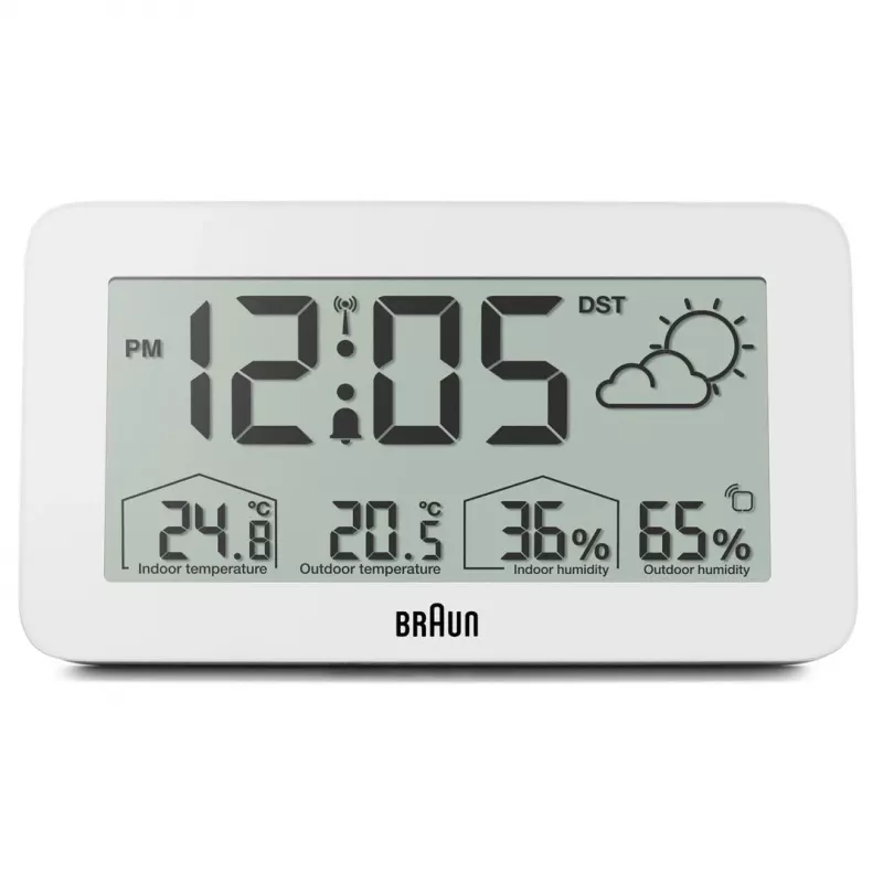 Braun BC13WP-DCF herätyskello digitaalinen herätyskello valkoinen