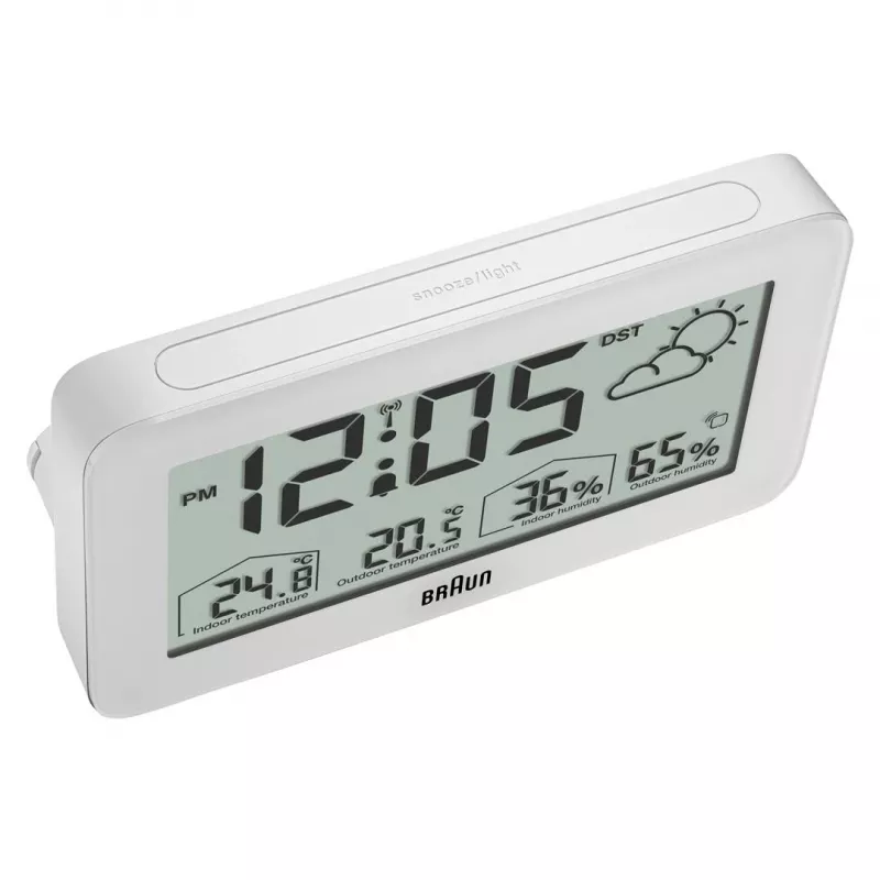 Braun BC13WP-DCF herätyskello digitaalinen herätyskello valkoinen
