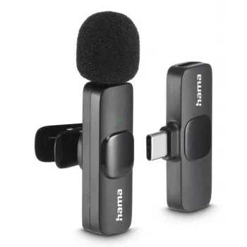 Hama Smart Wireless musta langaton lavalier-mikrofoni
