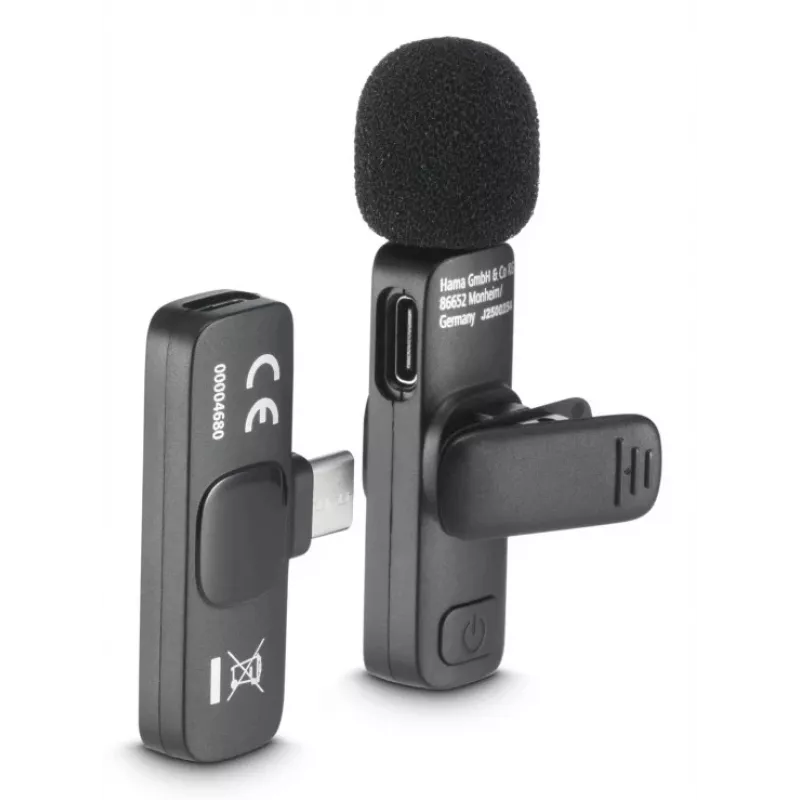 Hama Smart Wireless musta langaton lavalier-mikrofoni