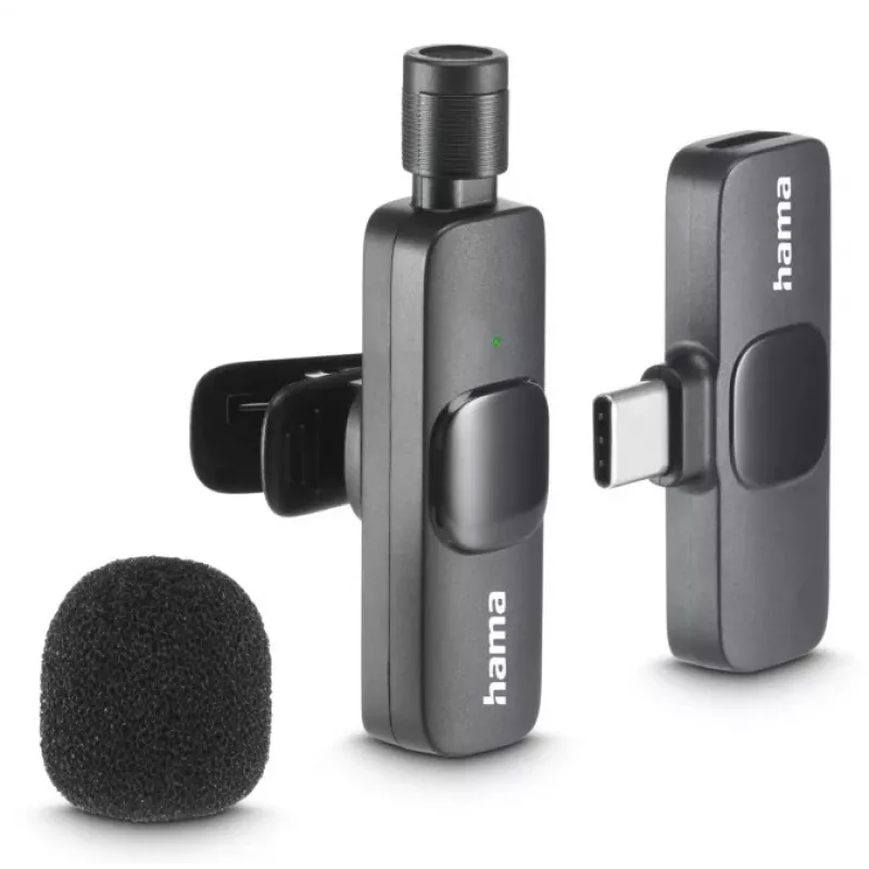 Hama Smart Wireless musta langaton lavalier-mikrofoni
